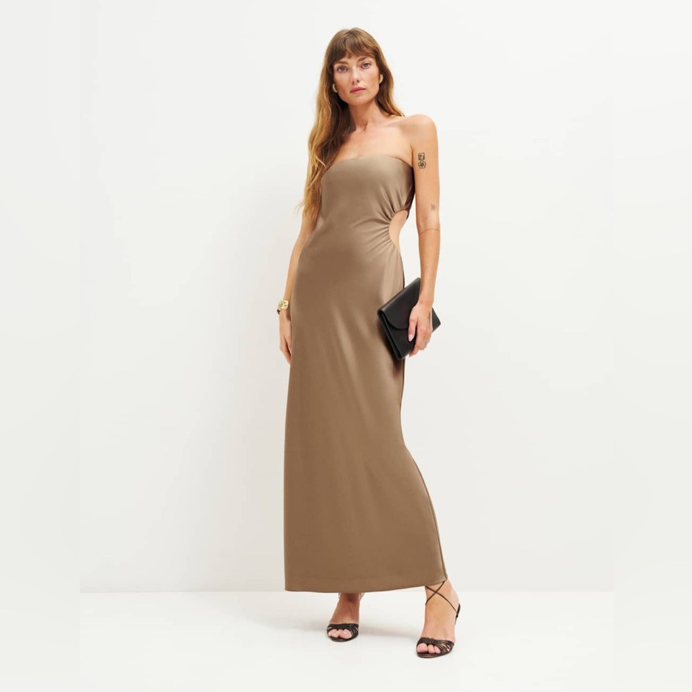 Like New Reformation Navaeh Satin Dress
